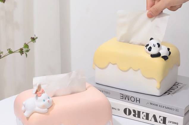 กล่องทิชชู่ งานเรซิ่นนำเข้า